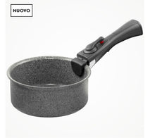 Carica l'immagine nel visualizzatore di Gallery, SET 3 PZ.,PADELLE E MANICO, GRIGIO SENZA PFAS Rivestimento Interno In Ceraforce ( Vetro) Con Manico Removibile