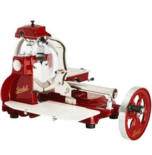 Carica l'immagine nel visualizzatore di Gallery, AFFETTATRICE BERKEL MANUALE A VOLANO B3 ROSSO CON PIEDISTALLO