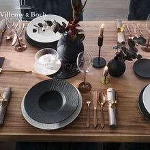 Carica l'immagine nel visualizzatore di Gallery, 4 PiattI Pasta Manufacture Rock Neri 28×28x5cm