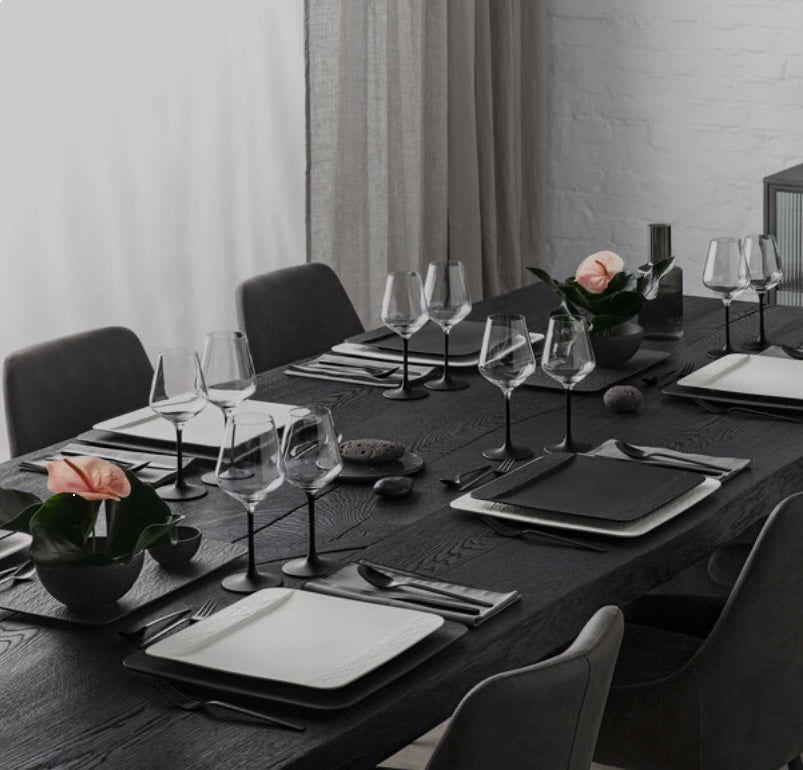 1 Piatto da Portata Quadrato Nero