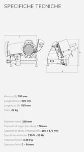 Affettatrice Red Line 250 MF Spina EU Rossa